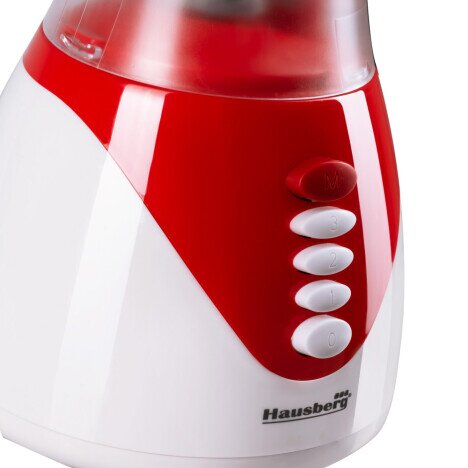 Blender 2in1, Hausberg HB-7661RS,Lame Otel Inoxidabil ,3 Viteze&Pulse,Vas 1,5 l, 300 W